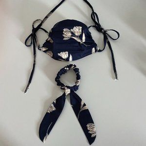 Homemade Cotton Face Mask & Matching Scrunchie